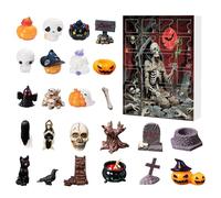 Halloween Advent Calendar,24-Day Horror Figures Advent Calendar,24-Day Surprised Box,Resurrection Day Horror Resin Figurines,Halloweens Figurine