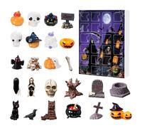 Halloween Advent Calendar,24-Day Horror Figures Advent Calendar,24-Day Surprised Box,Resurrection Day Horror Resin Figurines,Halloweens Figurine