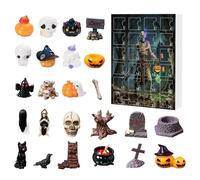Halloween Advent Calendar,24-Day Horror Figures Advent Calendar,24-Day Surprised Box,Resurrection Day Horror Resin Figurines,Halloweens Figurine