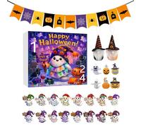 Halloween Advent Calendar 24 Days Ghost Theme - Halloween Calendar 2025 | 2D Acrylic Decoration for Adult Child Tree Girl Boy Party