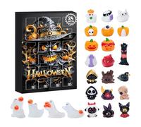 Halloween Advent Calendars 2025, Contains 24 Gifts Dolls,Horror Advent Calendars, 24PCS Halloween Figurines Countdown Calendar Desktop Ornament (C)