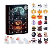 Halloween Advent Calendars 2025, Contains 24 Gifts Dolls,Horror Advent Calendars, 24PCS Halloween Figurines Countdown Calendar Desktop Ornament (B)