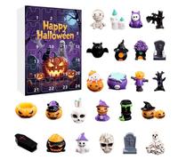 Halloween Advent Calendars 2025 for Kids, 24 Days Countdown Calendar with Pumpkins, Ghost Skull Mini Figurines for Kids and Adults