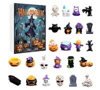 Halloween Advent Calendars 2025 for Kids, 24 Days Countdown Calendar with Pumpkins, Ghost Skull Mini Figurines for Kids and Adults