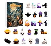 Halloween Advent Calendars 2025 for Kids, 24 Days Countdown Calendar with Pumpkins, Ghost Skull Mini Figurines for Kids and Adults