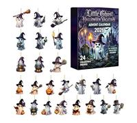 Halloween Advent Calendars 2026, 24 Pcs 2D Acrylic Ghost Decorations with 3 Hidden Mystery Ghost, Halloween Party Favors Spooky Cute GhostHanging Ornament For Home Party Indoor Window Decor (Style F)