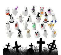 Halloween Advent Countdown, 24 Days Spooky Ghosts Collectible Toy, 24 Figures Countdown Calendar, for Kids, Families, Collectors, Holiday, Party, Office, Home, Room, Bedroom, Window, School, Dormitory