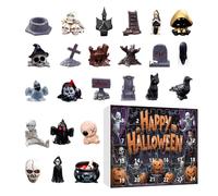 Halloween Advent Gift Box - 24-Day Countdown with 3D Pendant & Horror Figurines | Before Christmas Collectible Calendar for Kids | Spooky Home Decor for Mantel, Desktop, Windowsill
