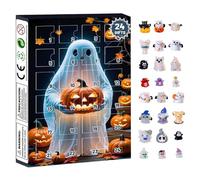 Halloween Advent | Halloween 24 Days Spooky Figures Calendar - Small Figurines Decorative for Teens Desk Living Room Bedroom Fireplace Window Cabinet Bookshelf