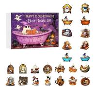 Halloween Advent Toy 2025 | Countdown To Halloween Decoration | Acrylic Collectible Ornament, 2D Ghost Keepsake for Family Students Adults Kids Friends Living Room Mantel Wall Fence Window