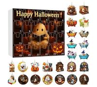 Halloween Advent Toys | Halloween 24 Days Reading Ornament Set | Spooky Pendants for Collectors Study Room Shelves Party Classroom Car Desk Kids Teens Adults Living Room Teachers