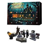 Halloween Advents Calendar 2025, 24-Day Surprised Box, Halloween Skulls and Mummies Countdown Calendar, Resurrection Day Horror Resin Figurines, Halloween Figures