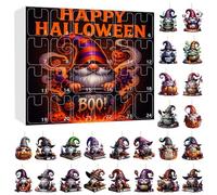Halloween Advents Calendar 2025, Halloween 2D Gnome Countdown Calendar, 24-Day Surprised Box, Home Kitchen Display, Party Supply Gift Idea, Teens Boys Girls Kids (I, One Size)