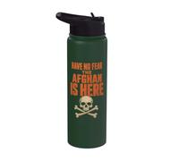 Halloween Afghanistan Pride Have No Fear The Afghan is Here Stainless Steel Insulated Water Bottle