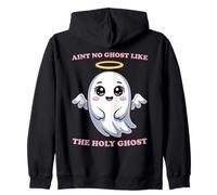 Halloween Ain't No Ghost Like The Holy Ghost Angel Women Zip Hoodie