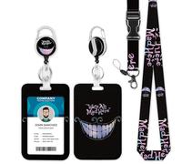 Halloween Alice Lanyards for ID Badges, We are All Mad Here ID Badge Holder with Lanyard Retractable Badge Holder/Reel Lanyard, Teacher Student Office Gifts