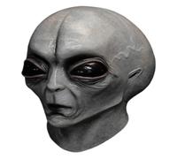 Halloween Alien Mask Realistic Alien Costume Party Latex Full Head Mask Halloween UFO Cosplay Costume Outfit