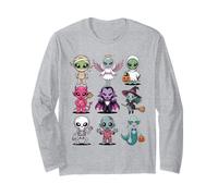 Halloween Alien T-Shirt - Cute Spooky Extraterrestrial UFO Long Sleeve T-Shirt