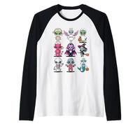 Halloween Alien T-Shirt - Cute Spooky Extraterrestrial UFO Raglan Baseball Tee