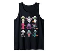 Halloween Alien T-Shirt - Cute Spooky Extraterrestrial UFO Tank Top
