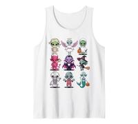 Halloween Alien T-Shirt - Cute Spooky Extraterrestrial UFO Tank Top