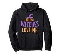 Halloween All The Witches Love Me Funny Boys Pullover Hoodie