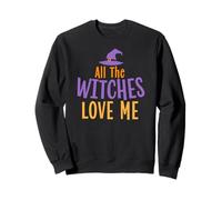Halloween All The Witches Love Me Funny Boys Sweatshirt