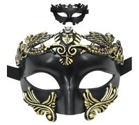 Halloween - Ancient Egyptian -Greco -Greek Halfface, Middle Ages Exclusive Masquerade Dekoske for Men | Ideal for Carnival, Stage Show, Masked Ball, F