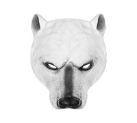 Halloween Animal Bear Face Mask 3D Novelty Party Masquerade Head Mask Realistic Funny Wolf Fox Masks for Adults Festival Mardi Gras PU Soft Headwear Fancy Dress Up Cosplay Costume Prop for Men Women