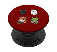 Halloween Animal Costumes Vampire, Ghost, Pirate, Scientist PopSockets Adhesive PopGrip