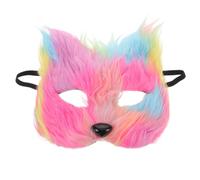 Halloween Animal Fox Half Face Cosplay Mask with Faux for Partygoers | Realistic Lifelike Details, Soft-touch Plastic Finish, Easy Packing, for Photo Shoots and Costume Outfits