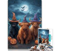 Halloween Animals Jigsaw Puzzles for Adults Teenagers Jigsaws Puzzle,for Educational Game Challenge Toy Unique Home Decor And Gifts (50x75cm)