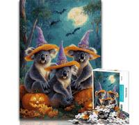 Halloween Animals Jigsaw Puzzles for Adults Teenagers Jigsaws Puzzle,Help The Brain Exercise Addictive Toys to Cultivate Patience Great Gift 50x75cm