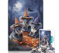 Halloween Animals Jigsaw Puzzles for Teenagers 1000 Piece,Educational Games Home Decoration Artists Collection,Fine Art (38x26cm)