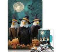 Halloween Animals Jigsaw Puzzles for Teenagers,Challenging Game Toys Every Piece Is Unique - Challenging Family Fun Game (38x26cm)