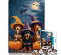 Halloween Animals JigsawPuzzle 1000 Pieces for Teenagers,Challenging Family Activity Games DIY Toy for Home Wall Decor Gifts (50x75cm)