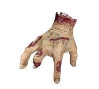 Halloween Animatronic Crawling Hand Sound or Touch Activated Moving Fake Hand Halloween Realistic Self Walking Hands Prop for Haunted House Party Decor (A)
