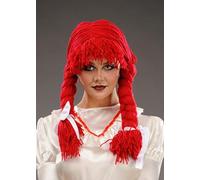 Halloween Annabelle Style Creepy Red Rag Doll Wig