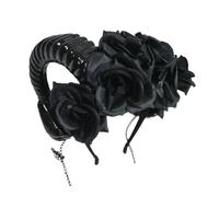 Halloween Antelope Horn Dark Rose Headband For Cosplay And Costume Halloween Party Decoration Comfortable Costume Horns