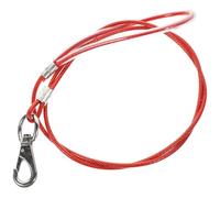 Halloween Anti Bite Dog Leash Reusable Steel Wire Chain for Walking | Red Alloy Buckle, Plastic Woven Handle, Comfortable Grip, Street Walking for Puppies and Small Pets