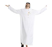 Halloween Arab Costume, Mens Halloween Arabs Costumes Set, Comfortable Fit Dress-Up Outfit with Head Wrap for Adults, Teens, Boys, Students, Actors, 330g