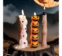Halloween Aromatherapy Candle Set: Skull+Pumpkin+Bone Fingers Horror Edition Decoration Gift Set Limited