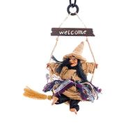 Halloween Arrangement Ghost Festival Bar Decoration Horror Scary Hanging Ghost Flying Witch Pendant, yellow