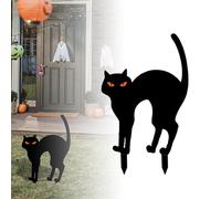 Halloween Art Prairie Garden Ground Inserted Wooden Crafts for Unique Outdoor Enhancements and Festive Celebrations (A, One Size)