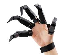 Halloween Articulated Finger Extension, Flexible Finger Extensions Scary Skeleton Hands Bone Claw Hand Glove, Witch Ghost Toys Fits All Finger Sizes for Halloween Party Cosplay Costume (right hand)