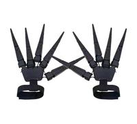 Halloween Articulated Fingers, 2pcs Claws Cosplay Finger Extender, 5 Finger Claws, Finger Extension, Scary Halloween Articulated Fingers, Halloween Devil Claws, Wearable Skull Fingers For Women Men