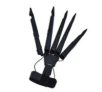 Halloween Articulated Fingers 3D Printed Flexible Skeleton Finger Claws Realistic Scary Props for Cosplay Halloween Party Haunted House Decoration Plastic Material 9.8in 8in 4.7in (Black Right Hand)