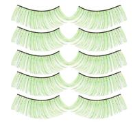 Halloween Artificial Eyelashes 5 Pairs Fiber Long Thick Exaggerated | Stage Makeup, Cosplay Conventions, Natural Look, Dramatic Volume Effect, for Women and Eyelids
