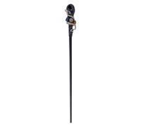 Halloween Arts & Crafts DIY Toys Natural Crystal Handmade Wand for Cosplay and Halloween Scepter Magical Witch Cane (Black, One Size)