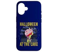 Halloween At The Lake Zombie Hand With Brain Scary Case for iPhone 16